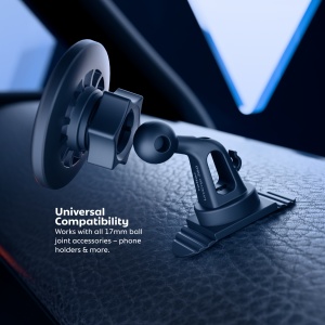 Bratul de fixare Vetter UniGrip 360 cu adeziv, montat pe bordul masinii, compatibil cu accesorii cu bila de 17 mm