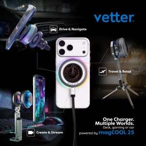 Vetter magCOOL 25 folosit in masina, la birou si in setup de creator de continut