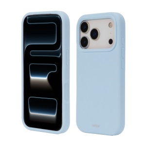 Case for iPhone 17 Pro Max, Clip-On Soft Touch Silk Series Mag Safe Compatible, Light Blue