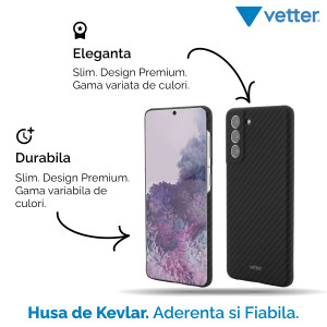 More Series, Husa Samsung Galaxy S21 Plus, made from Aramid Fiber, Kevlar, Negru - vetter.store _5