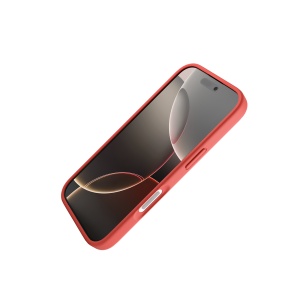 Huse iPhone 16 Pro Max, Husa iPhone 16 Pro Max, Clip-On Soft Touch Silk Series Mag Safe Compatible, Red - vetter.store_1
