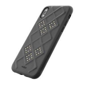 Outlet GSM, 164, More Series, Husa iPhone XS Smart Case, 3D Rhombus Design, Negru, vetter.store