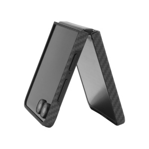 Husa pentru Samsung Galaxy Z Flip7 5G, Clip-On, made from Aramid Fiber, compatibila MagSafe, Kevlar, Black - Img 2