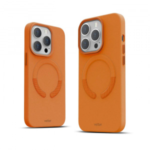Huse iPhone 14 Pro, Husa iPhone 14 Pro Clip-On Piele Vegana, Compatibila MagSafe, Golden Brown - vetter.store _4