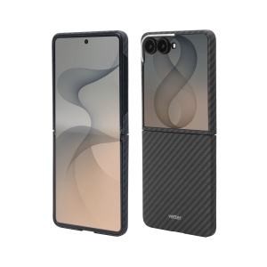 Husa Samsung Galaxy Z Flip 8 5G, Clip-On, made from Aramid Fiber, Kevlar, Negru-vetter.store