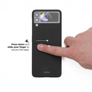 Huse Galaxy Flip Series, Husa Samsung Galaxy Z Flip4 5G Clip-On, made from Aramid Fiber, Kevlar, Neagra - vetter.store _10