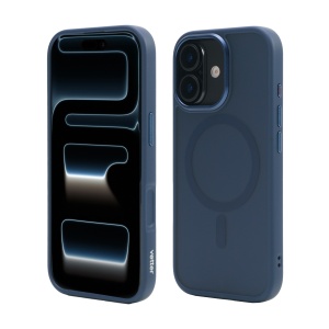 Tasche für iPhone 17, Clip-On Hybrid, matt, MagSafe-kompatibel, blau