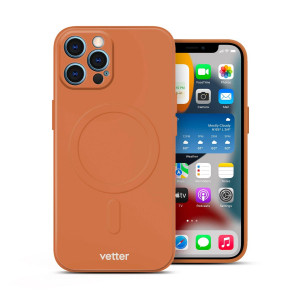 Huse iPhone 12 Pro, Husa iPhone 12 Pro Soft Pro Ultra, Compatibila MagSafe, Portocaliu - vetter.store