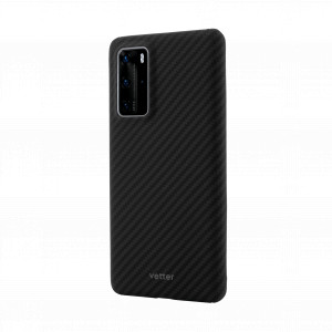 Huse Huawei, Husa Huawei P40 Pro, made from Aramid Fiber, Kevlar ,Negru - vetter.store