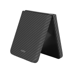 Husa pentru Samsung Galaxy Z Flip7 5G, Clip-On, made from Aramid Fiber, compatibila MagSafe, Kevlar, Black - vetter.store_3