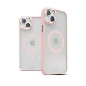 Huse iPhone 15, Husa iPhone 15 Clip-On Hybrid, Matt, Compatibila MagSafe, Roz - vetter.store _1