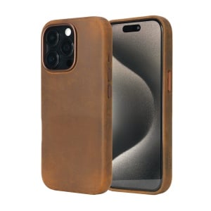 Coque pour iPhone 15 Pro Max, cuirUP Patina, finition naturelle, compatible MagSafe