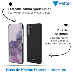 More Series, Husa Samsung Galaxy S21 Plus, made from Aramid Fiber, Kevlar, Negru - vetter.store _1