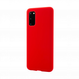 More Series, Husa Samsung Galaxy S20 Clip-On Soft Touch Silk Series,Rosu - vetter.store