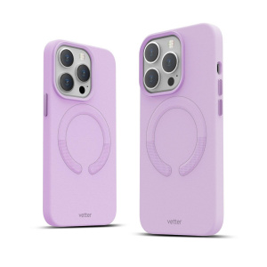 Huse iPhone 14 Pro Max, Husa iPhone 14 Pro Max Clip-On Vegan Piele, Compatibila MagSafe, Bright Purple - vetter.store _1