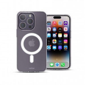Huse iPhone 14 Pro Max, Husa iPhone 14 Pro Max Soft Pro, Compatibila MagSafe, Transparent - vetter.store