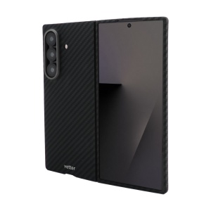  Husa pentru Samsung Galaxy Z Fold7 5G, Clip-On, made from Aramid Fiber, compatibila MagSafe, Kevlar, Black - vetter.store