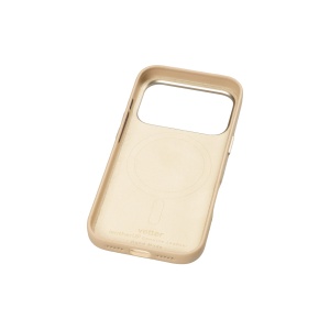 Husa leatherUP Class Refined Touch pentru iPhone 18 Pro Max, vedere laterala cu decupajul pentru camere