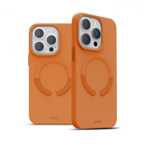 Huse iPhone 14 Pro, Husa iPhone 14 Pro Clip-On Piele Vegana, Compatibila MagSafe, Golden Brown - vetter.store _5