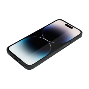 Huse iPhone 14 Pro Max, Husa iPhone 14 Pro Max made from Aramid Fiber, Kevlar Full Cover, Compatibila MagSafe, Negru - vetter.store_1