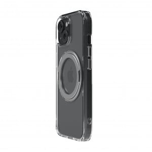 Huse iPhone 15 Plus, Husa iPhone 15 Plus Clip-On Crystal Compatibila MagSafe, with 360 degree rotating stand, Transparent - vetter.store _3