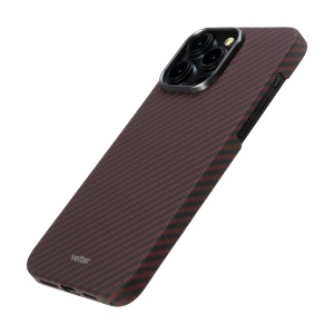 Huse iPhone 15 Pro Max, Husa iPhone 15 Pro Max made from Aramid Fiber, Kevlar, Compatibila MagSafe, Rosu - vetter.store