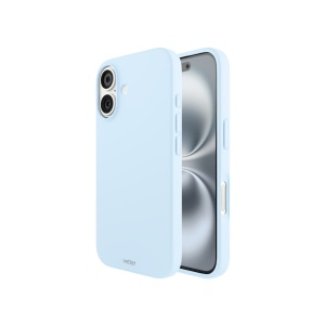 Huse iPhone 16, Husa iPhone 16, Clip-On Soft Touch Silk Series Mag Safe Compatible, Albastru - vetter.store