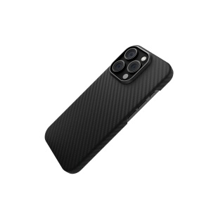 Huse iPhone 16 Pro  , Husa iPhone 16 Pro, Clip-On MagSafe Compatible, made from Aramid Fiber, Kevlar, Negru - vetter.store _1