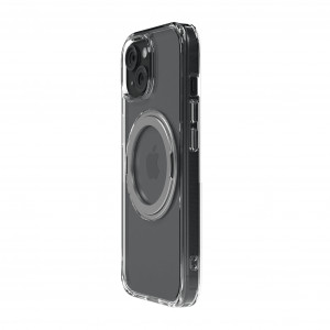 Huse iPhone 15 Plus, Husa iPhone 15 Plus Clip-On Crystal Compatibila MagSafe, with 360 degree rotating stand, Transparent - vetter.store _3