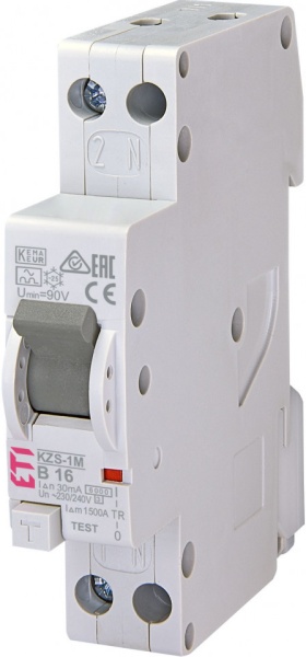 Siguranta automata RCBOKZS-1M-UNI 1p+N A B16/0.03 6kA, ETI