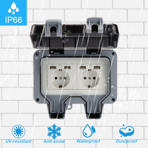Priză de gradina IP66 cu 4 mufe USB - Img 4