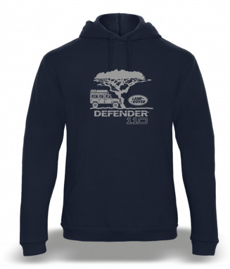 Hooded sweatshirt with kangaroo style pocket and adjustable drawcord