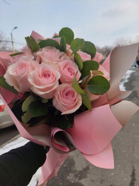 buchet 15 trandafiri roz florarii craiova