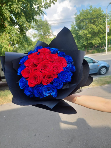 Buchet rosu - albastru - Img 2