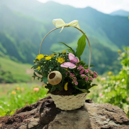 aranjament cu plante vii