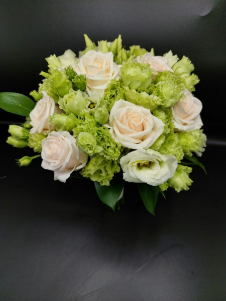 Buchet de mireasa cu trandafiri si lisianthus! - Img 2