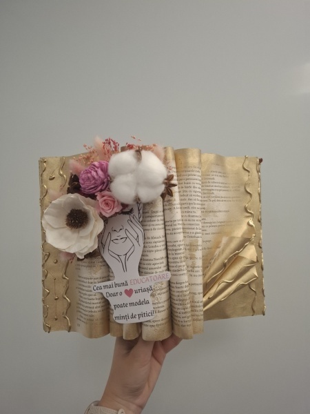 Carte decorativă cu flori si mesaj personalizat - Img 2