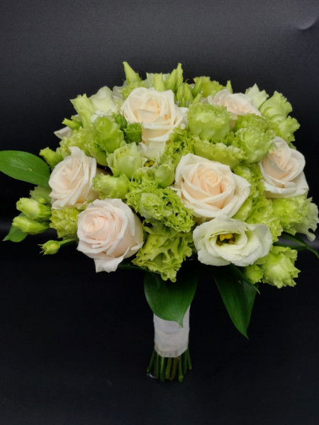 Buchet de mireasa cu trandafiri si lisianthus! - Img 3
