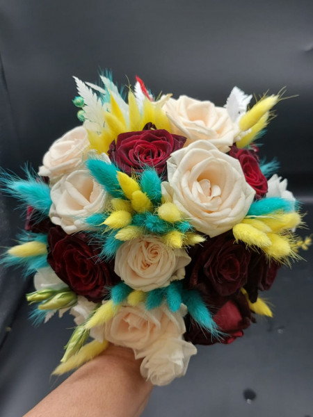 Buchet trandafiri si flori uscate - Img 2