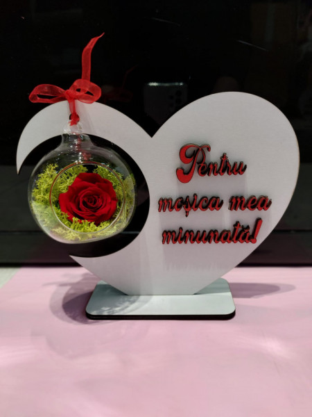 Inima cu trandafir criogenat pentru mosica! - Img 2