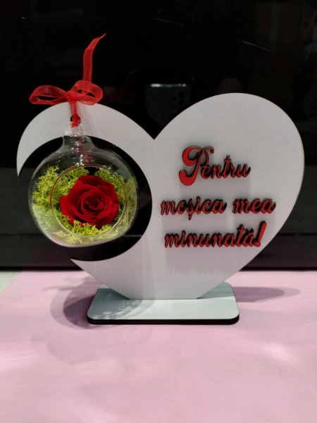Inima cu trandafir criogenat pentru mosica! - Img 2