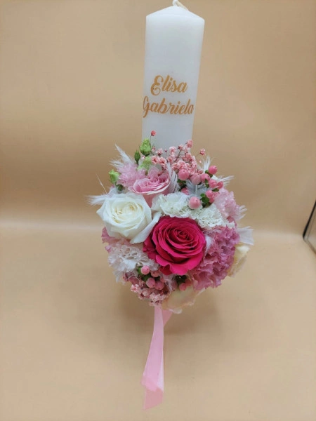 Lumanare de botez personalizata - Img 2