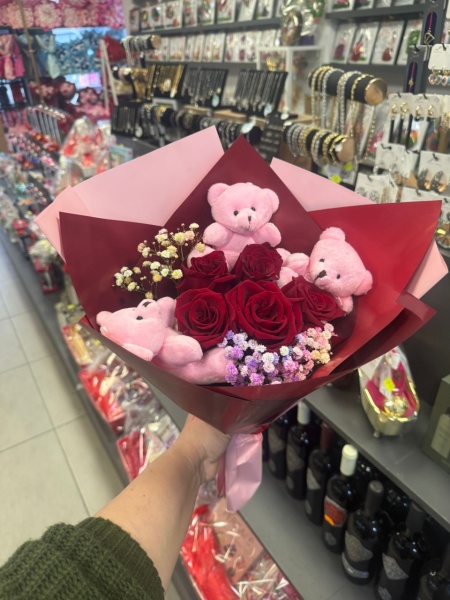 buchet trandafiri si ursuleti craiova