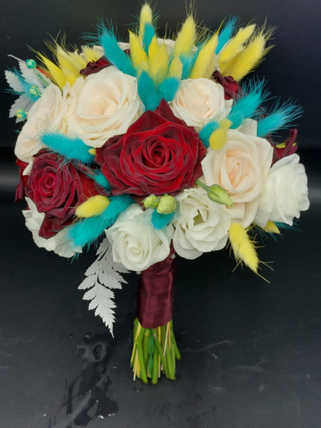 Buchet trandafiri si flori uscate - Img 3