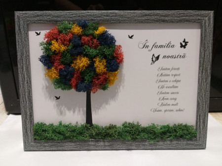 Tablou-cu-licheni-In-familia-noastra-multicolor-2
