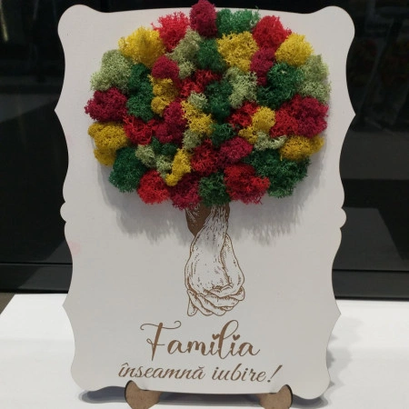Tablou cu licheni - Familia inseamna iubire - Img 2