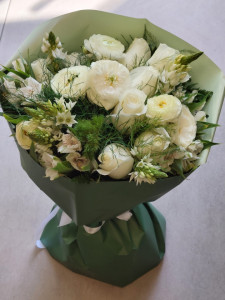 Buchet elegant cu alb si verde