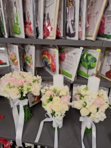 Set buchet mireasa si lumanari nunta
