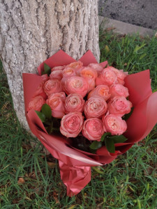 Buchet 23 trandafiri roz superbi