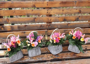 Cosulet rustic cu flori